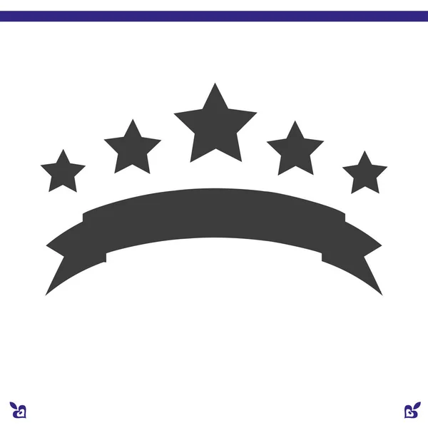 Icono de cinco estrellas — Vector de stock