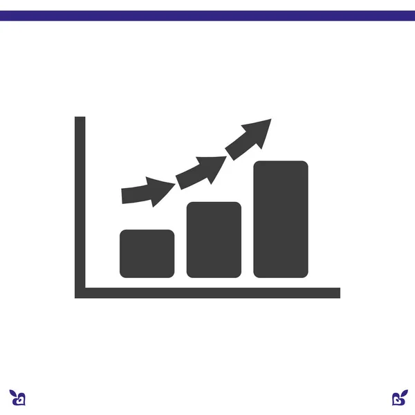 Icona del pulsante grafico — Vettoriale Stock