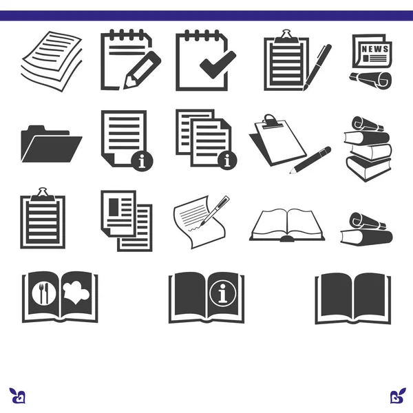 Document pictogrammen illustratie — Stockvector