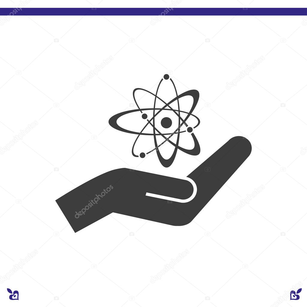 Atom sign icon