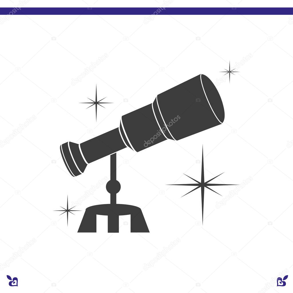 Telescope icon  illustration 
