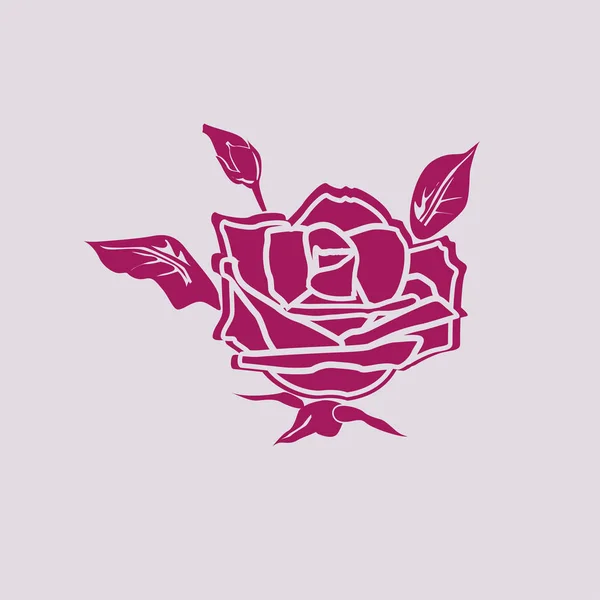 バラのアイコンの図 — ストックベクタ