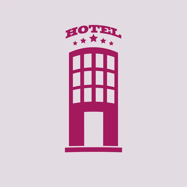 Ilustração ícone do hotel — Vetor de Stock