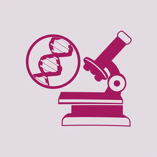Mikroskop simge tasarlamak — Stok Vektör
