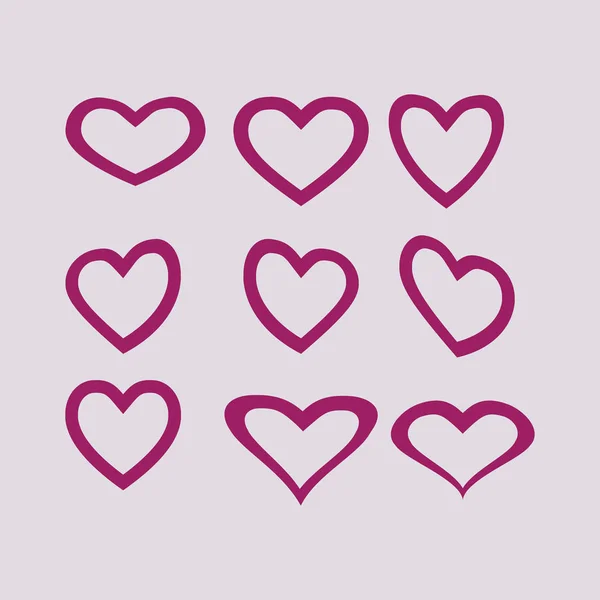 Ikona serca, znak miłości — Wektor stockowy