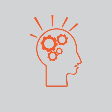 baş ve cogwheels simgesi