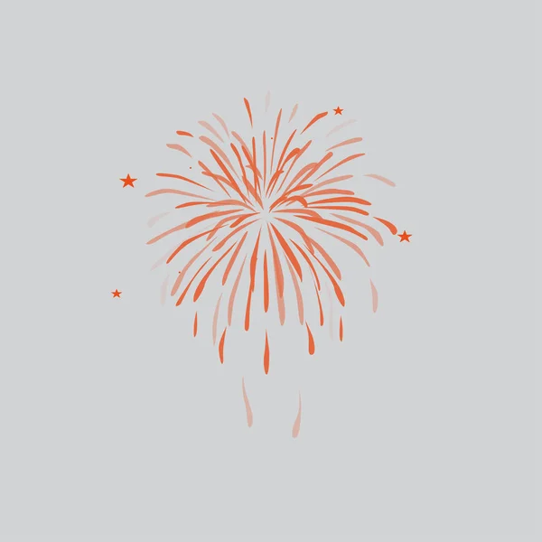 Vuurwerk pictogram illustratie — Stockvector