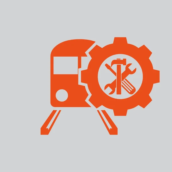 Pictogram van de reparatie van de trein — Stockvector