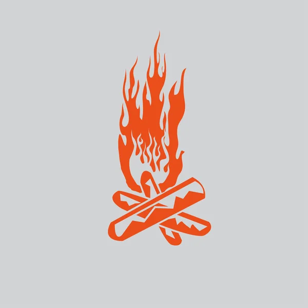 Illustration icône feu de joie — Image vectorielle