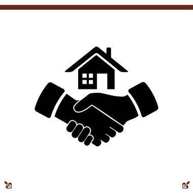 ev ve el sıkışma simgesi