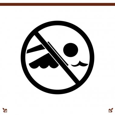 Yüzme işareti yok.