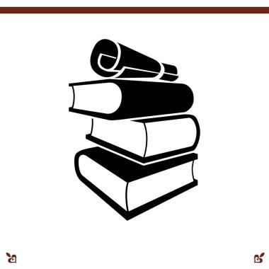 Kitaplar ve kaydırma simge