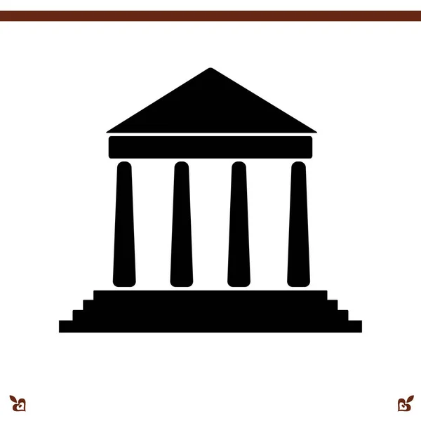 Universiteit gebouw pictogram — Stockvector