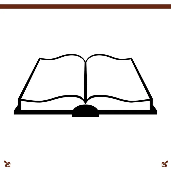 Libro abierto icono — Vector de stock