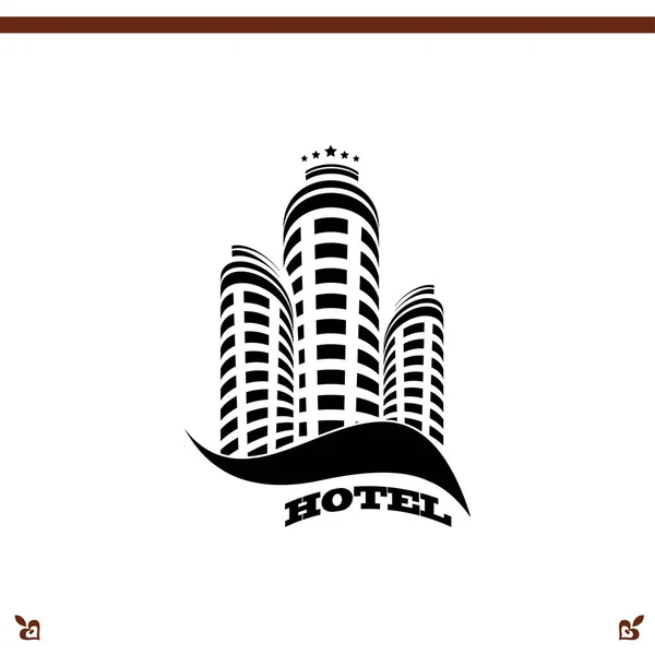 Ilustração ícone do hotel — Vetor de Stock