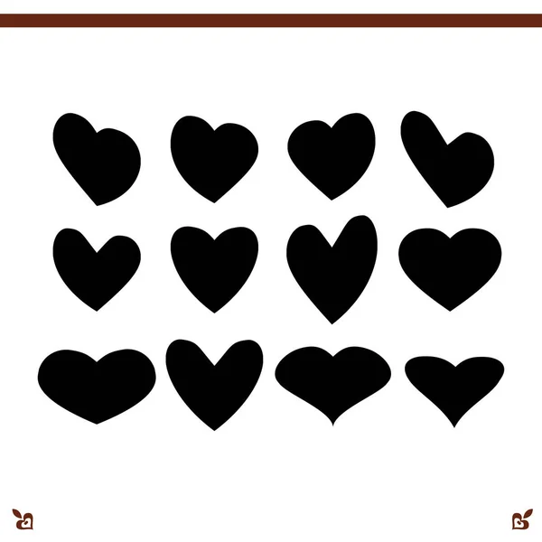 Herz-Symbol, Liebeszeichen — Stockvektor