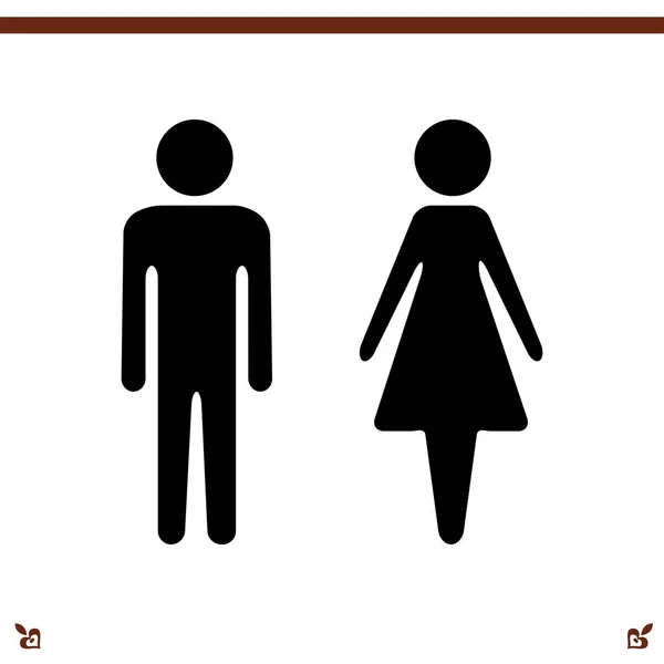 Man en vrouw pictogrammen — Stockvector