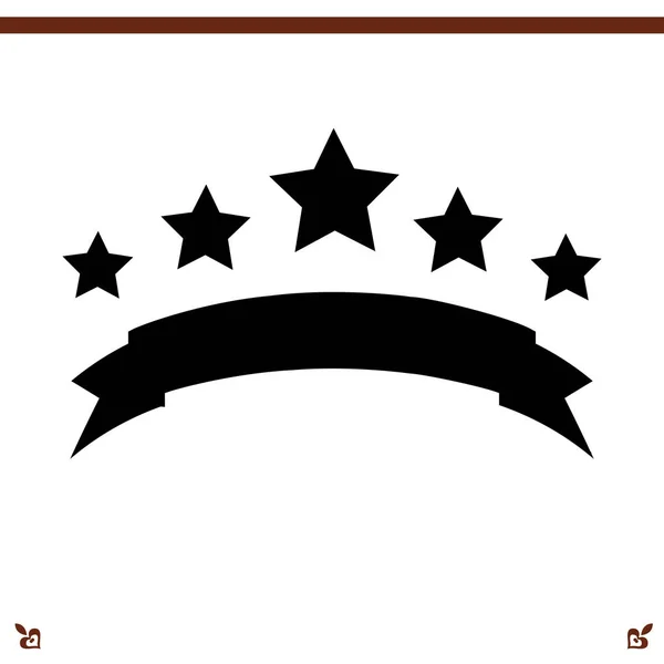 Ikona pięć gwiazdek — Wektor stockowy