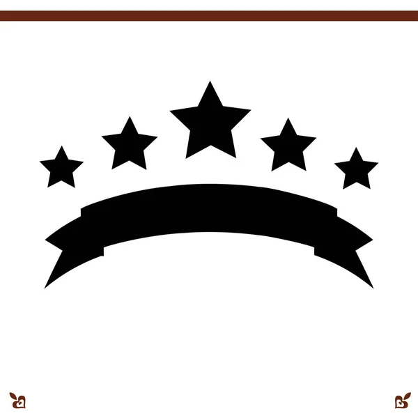 Icono de cinco estrellas — Vector de stock