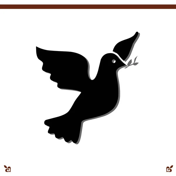 Illustration d'icône de pigeon — Image vectorielle