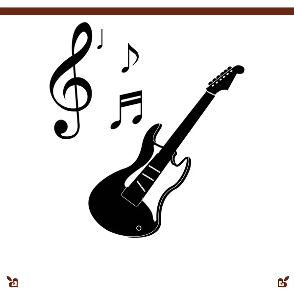 Icono web de guitarra — Archivo Imágenes Vectoriales
