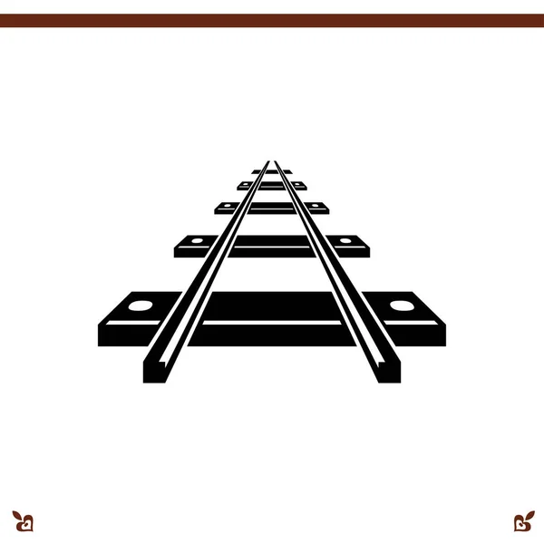 Illustrazione icona della ferrovia — Vettoriale Stock