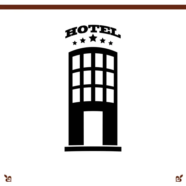 Hotel pictogram illustratie — Stockvector