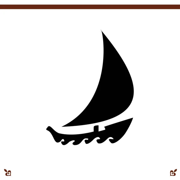 Icono del barco ilustración — Vector de stock