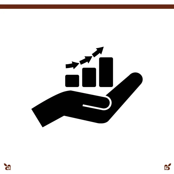 Pictogram hand en winst — Stockvector