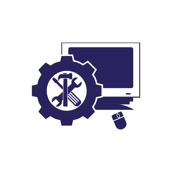 Computer repair icon — Stock Vector