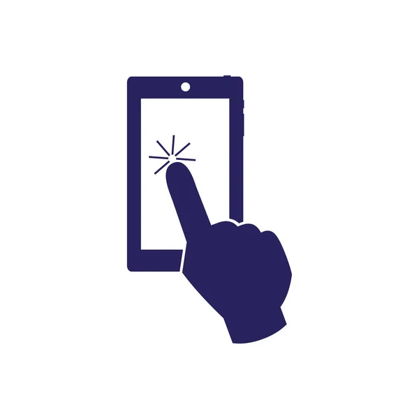 Icône smartphone écran tactile — Image vectorielle