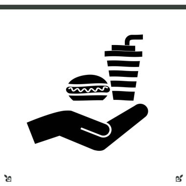 Burger ve içki simgesi