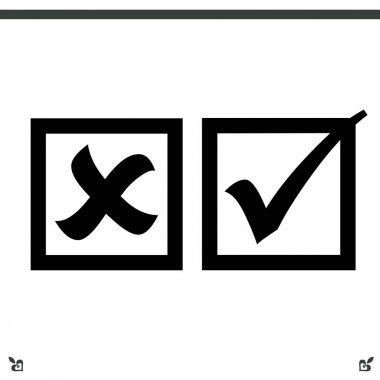 Evet, Hayır, marks Icons set