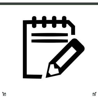 defter ve kalem simgesini