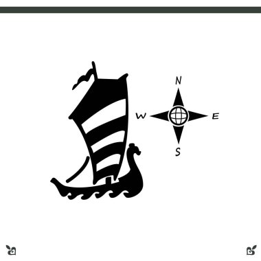 Pusula ve tekne simgesi