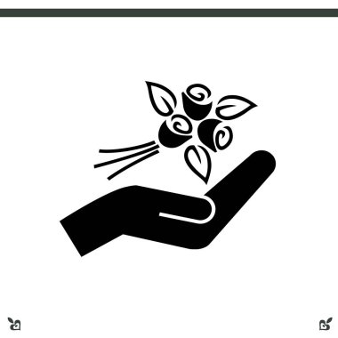 Gül el simgesi üzerinde