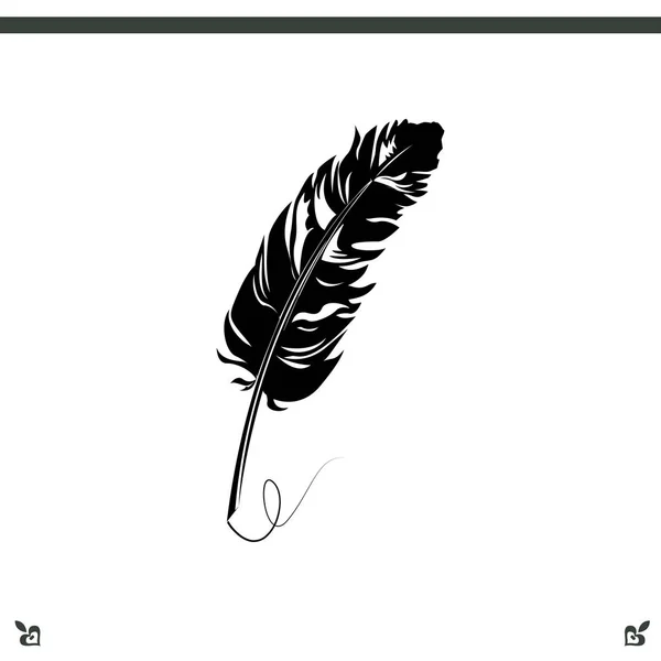 Feather web pictogram — Stockvector