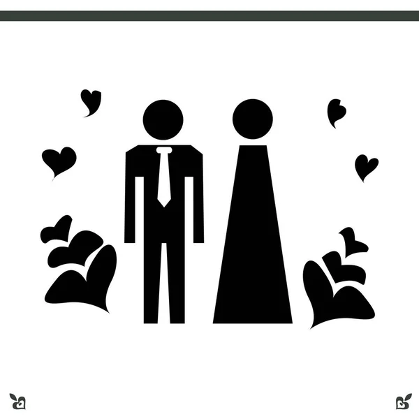 Mariage web icône — Image vectorielle