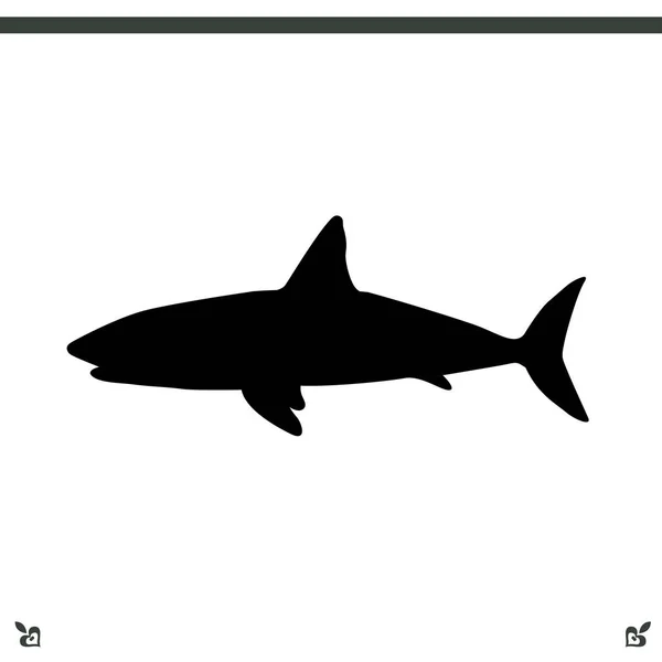 Ícone web tubarão — Vetor de Stock
