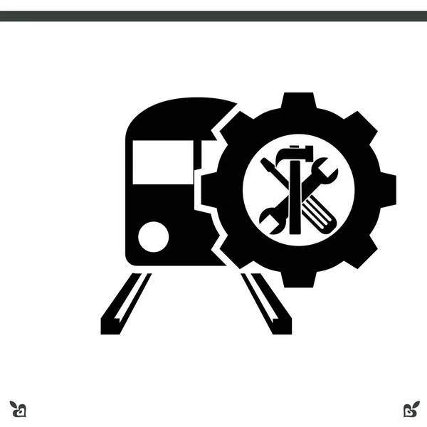 Pictogram van de reparatie van de trein — Stockvector