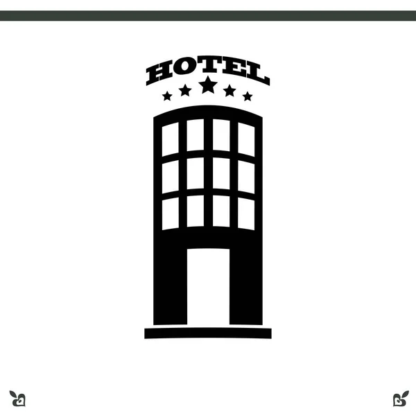 Hotel épület ikonjára — Stock Vector