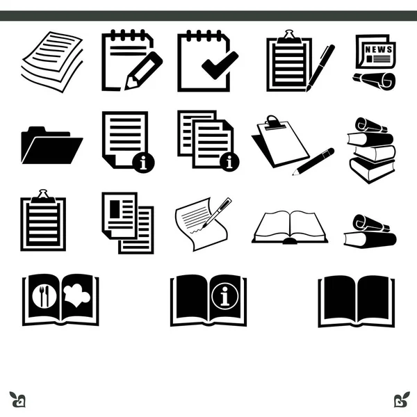 Conjunto de ícones de documentos —  Vetores de Stock