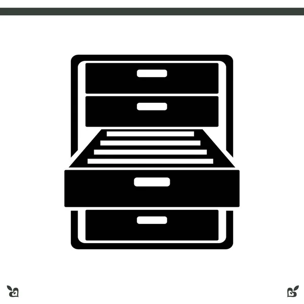 Icône web de tiroir — Image vectorielle