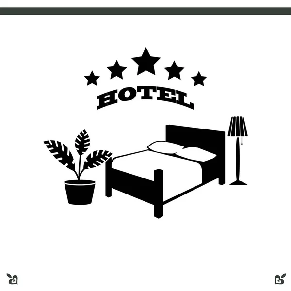 Beş yıldız Hotel Icon — Stok Vektör