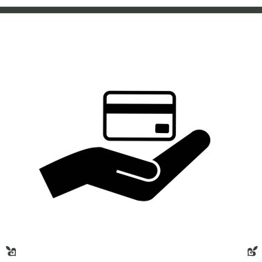 Kredi kartı el simgesinde