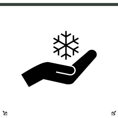 Kar tanesi ve el simgesi