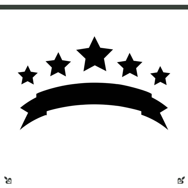 Vijf sterren pictogram — Stockvector