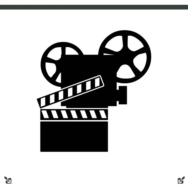 Cámara de vídeo y clapper icono — Archivo Imágenes Vectoriales