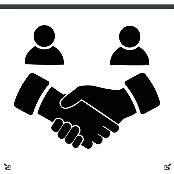 Handshake icono web — Vector de stock