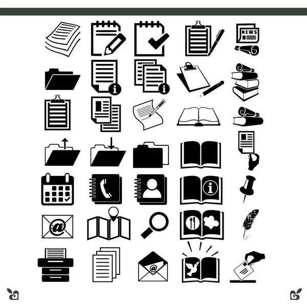 Pictogrammen documentenset — Stockvector